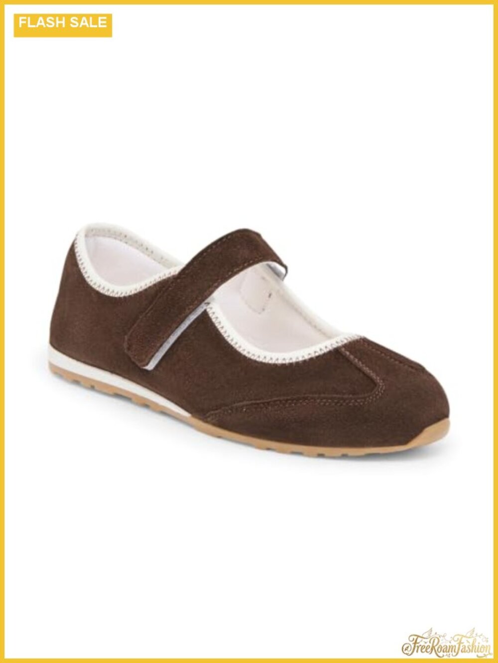 Faux Suede Mary Jane Flats Slip On Walking Shoes Cushioned